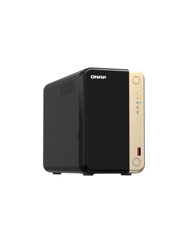 QNAP TS-264 NAS Tower Collegamento ethernet LAN Nero, Oro N5095