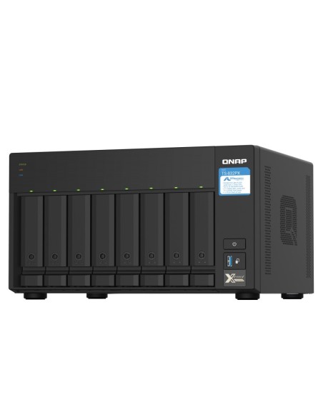 QNAP TS-832PX NAS Tower Collegamento ethernet LAN Alluminio, Nero AL324