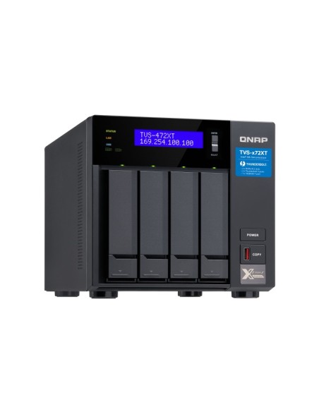 QNAP TVS-472XT NAS Tower Collegamento ethernet LAN Nero