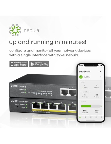 Zyxel GS1915-8EP Gestito L2 Gigabit Ethernet (10 100 1000) Supporto Power over Ethernet (PoE) Nero