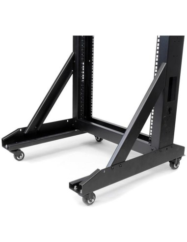 StarTech.com Armadio Server Rack con 2 staffe a Telaio Aperto 42U con ruote orientabili