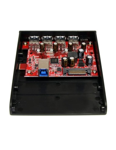 StarTech.com Hub USB 3.0 a 4 porte panello frontale – Alloggiamento 3,5 5,25"
