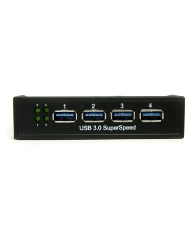 StarTech.com Hub USB 3.0 a 4 porte panello frontale – Alloggiamento 3,5 5,25"