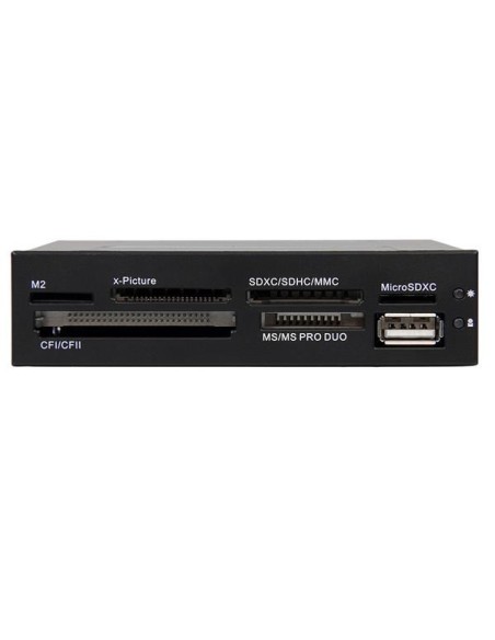 StarTech.com Lettore per schede di memoria multimediali USB 2.0 22 in 1 alloggiamento frontale 3,5'' - colore nero