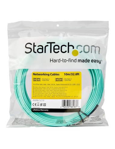 StarTech.com Cavo Fibra Ottica patch Multimodale LC a LC Duplex 50 125 OM4 - 10m