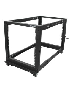 StarTech.com Armadio Server Rack con 4 staffe a Telaio Aperto 12U con profondità regolabile da 59-104cm - Rack per