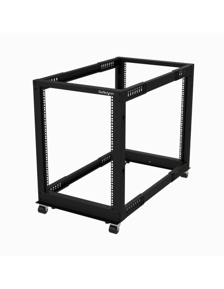 StarTech.com Armadio Server Rack con 4 staffe a Telaio Aperto 15U con profondità regolabile da 59-104cm - Rack per