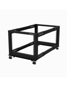 StarTech.com Armadio Server Rack a telaio aperto 8U - Compatto a 4 montanti con profondità regolabile (23-41") - Rack dati per