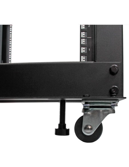StarTech.com Armadio Server Rack a telaio aperto 8U - Compatto a 4 montanti con profondità regolabile (23-41") - Rack dati per