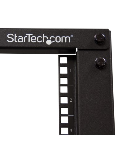 StarTech.com Armadio Server Rack a telaio aperto 8U - Compatto a 4 montanti con profondità regolabile (23-41") - Rack dati per