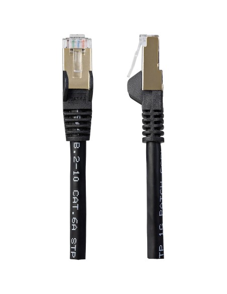 StarTech.com Cavo patch CAT6a da 1,5 m - Schermato (STP) - Filo di rame al 100% - Connettore antistrappo - Nero