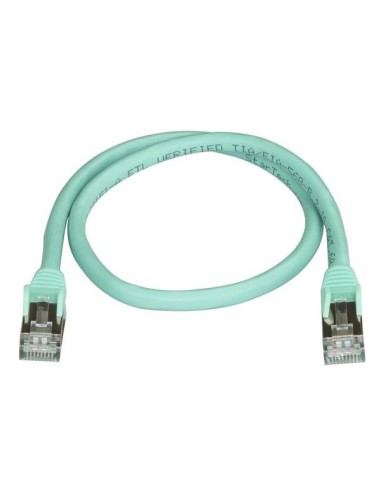 StarTech.com Cavo di Rete Ethernet Cat6a - Cavo Schermato STP da 50cm - Turchese