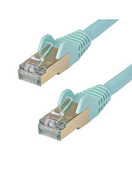 StarTech.com Cavo patch CAT6a da 7,5 m - Schermato (STP) - Filo di rame al 100% - connettore antistrappo - Aqua