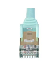 StarTech.com Cavo patch CAT6a da 7,5 m - Schermato (STP) - Filo di rame al 100% - connettore antistrappo - Aqua 2