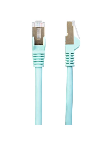 StarTech.com Cavo patch CAT6a da 7,5 m - Schermato (STP) - Filo di rame al 100% - connettore antistrappo - Aqua