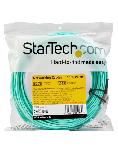 StarTech.com Cavo Fibra Ottica patch Multimodale LC a LC Duplex 50 125 OM3 - 15m