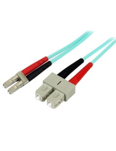 StarTech.com Cavo patch duplex LSZH fibra multimod. 50 125 2 m 10 Gb Aqua LC-SC