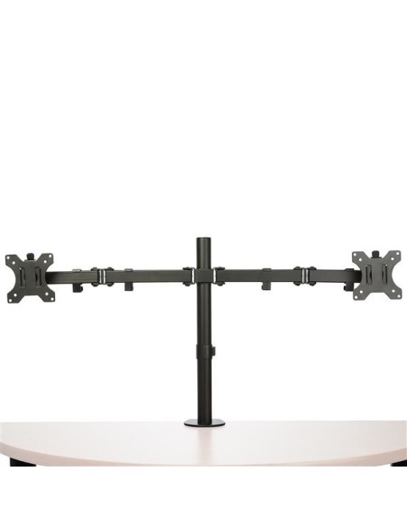 StarTech.com Staffa per due monitor con montaggio su scrivania - Design a barre trasversali - Articolabile - Acciaio