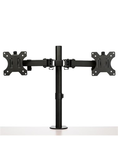 StarTech.com Staffa per due monitor con montaggio su scrivania - Design a barre trasversali - Articolabile - Acciaio