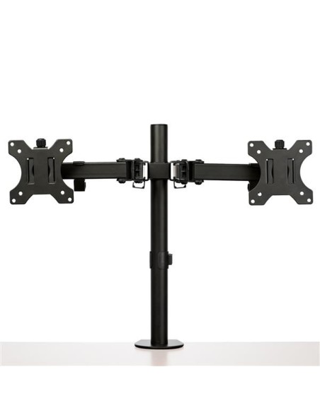 StarTech.com Staffa per due monitor con montaggio su scrivania - Design a barre trasversali - Articolabile - Acciaio