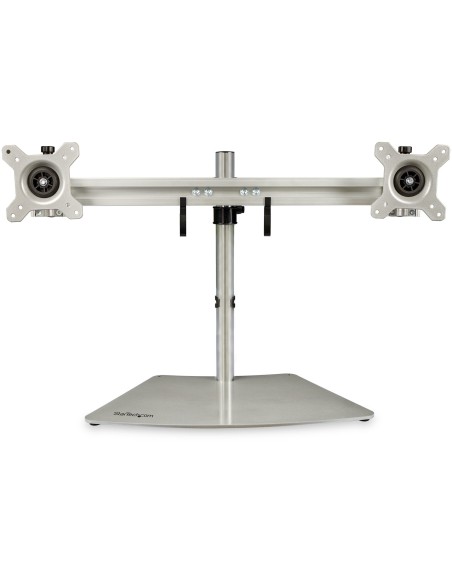 StarTech.com Supporto per due monitor - Orizzontale - Argento