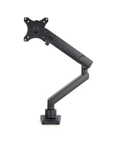 StarTech.com ARMSLIM2USB3 supporto da tavolo per Tv a schermo piatto 86,4 cm (34") Morsa Nero