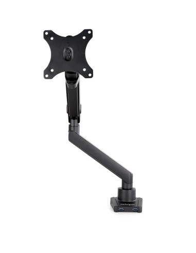 StarTech.com ARMSLIM2USB3 supporto da tavolo per Tv a schermo piatto 86,4 cm (34") Morsa Nero