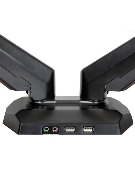StarTech.com Supporto a Doppio Braccio per dual Monitor con 2 porte USB e Audio Pass-Through