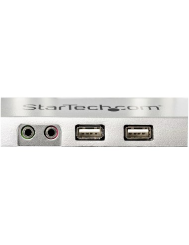 StarTech.com Supporto per due monitor con montaggio su scrivania con pass-through USB a 2 porte integrato