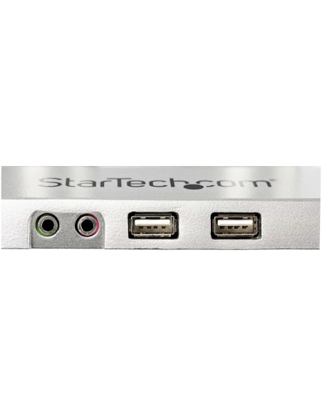 StarTech.com Supporto per due monitor con montaggio su scrivania con pass-through USB a 2 porte integrato