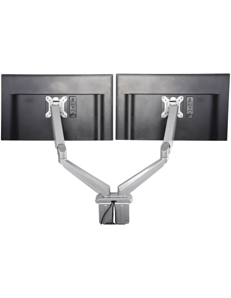 StarTech.com Supporto per due monitor con montaggio su scrivania con pass-through USB a 2 porte integrato