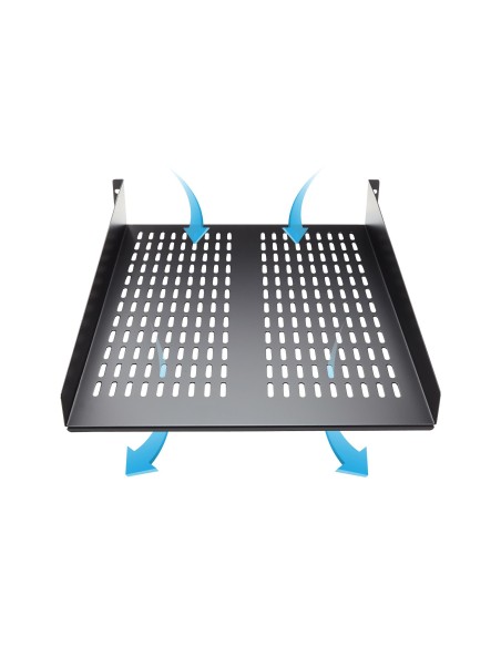 StarTech.com Ripiano per montaggio a rack con fessure 22" 2U - Ripiano per armadio server rack fisso - 22 kg