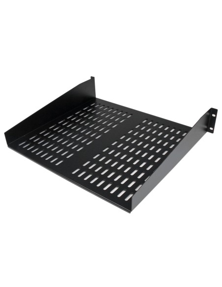 StarTech.com Scaffale cantilever per montaggio a rack universale con fessure 16" 2U - Ripiano per armadio server rack fisso -