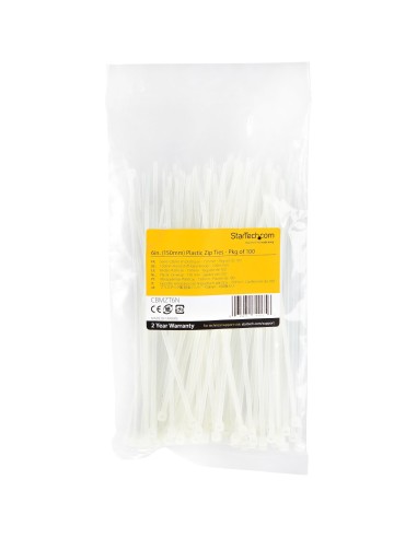 StarTech.com Fascette fermacavo riutilizzabili da 15 cm - 3 mm di larghezza, 55mm di diametro del fascio e resistenza alla