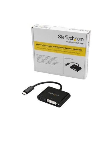 StarTech.com Adattatore USB C a DVI 1080p - Power Delivery - Convertitore Video USB Type-C a DVI-D Single Link con Ricarica -