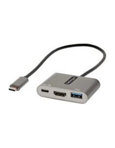StarTech.com Adattatore multiporta USB C - USB-C a HDMI 4K - 100W PD Pass-Through - Hub USB 3.0 5Gbps (1xType-C 1xA) - Mini