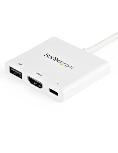 StarTech.com Adattatore Multifunzione USB-C a HDMI 4k con Power Delivery e porta USB-A - Bianco 2