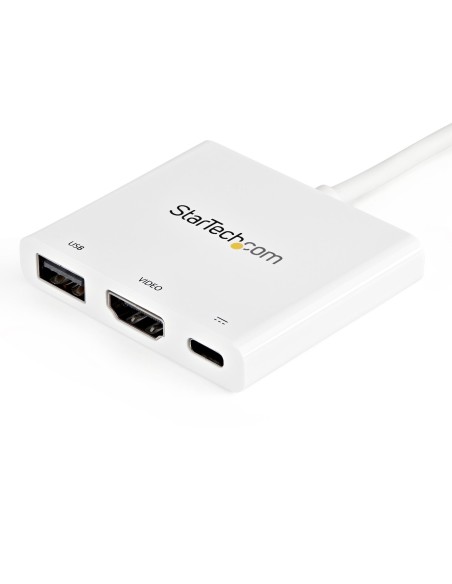 StarTech.com Adattatore Multifunzione USB-C a HDMI 4k con Power Delivery e porta USB-A - Bianco