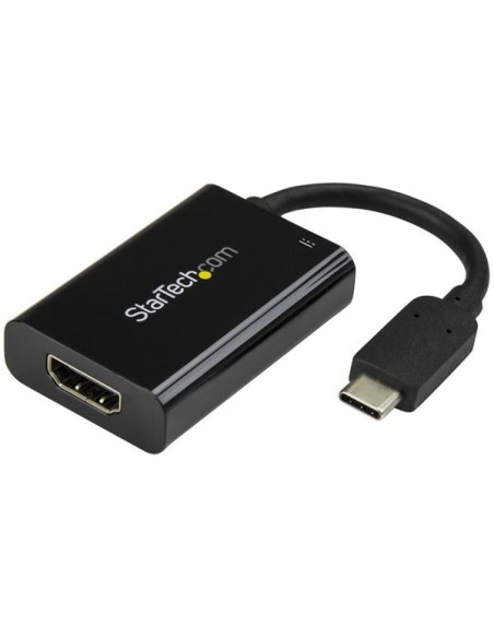StarTech.com Adattatore video USB-C a HDMI con Power Delivery - 60 Watt - Nero