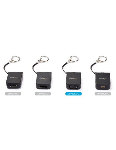 StarTech.com Adattatore portatile USB-C a VGA con portachiavi ad attacco rapido
