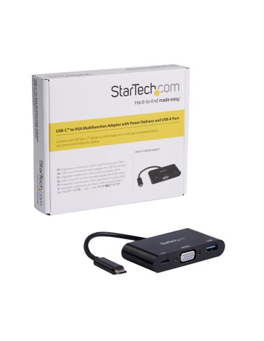 StarTech.com Adattatore Multifunzione USB-C a VGA con porta USB-A e Power Delivery