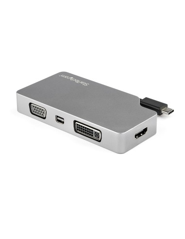 StarTech.com Adattatore Multiporta Video USB-C 4 in 1 in Alluminio - 4K 60Hz - Grigio Siderale