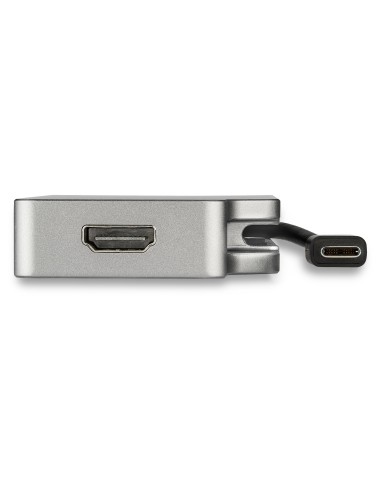 StarTech.com Adattatore Multiporta Video USB-C 4 in 1 in Alluminio - 4K 60Hz - Grigio Siderale