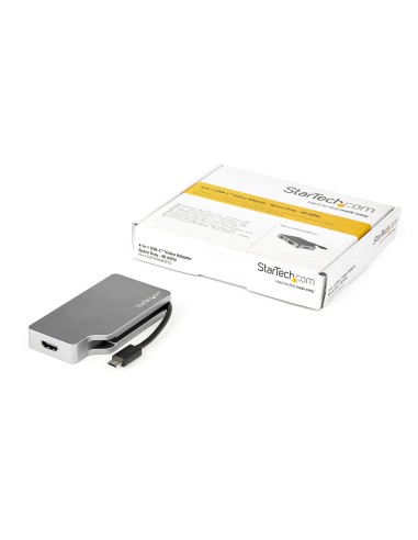 StarTech.com Adattatore Multiporta Video USB-C 4 in 1 in Alluminio - 4K 60Hz - Grigio Siderale