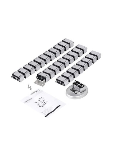 StarTech.com Sistema Gestione Cavi - Canalina a 4 Canali Regolabile e Flessibile con Base Appesantita