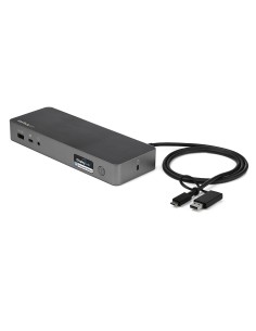 StarTech.com Dock USB-C e USB-A - Laptop Docking Station ibrida universale con doppio monitor 4K60Hz HDMI e DisplayPort - USB