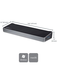 StarTech.com Docking Station per Portatili USB-C a Tripla Uscita 4K - Power Delivery USB 2