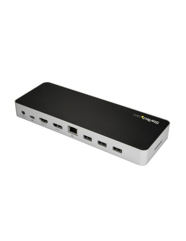 StarTech.com Docking Station USB-C per portatili a doppia uscita Video Dual-4K - USB Power Deliver 60W - Lettore Scheda Memoria