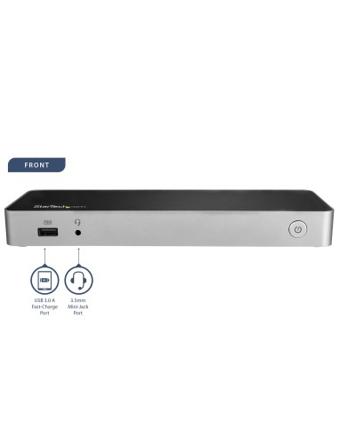 StarTech.com Docking Station USB-C per portatili a doppia uscita Video Dual-4K - USB Power Deliver 60W - Lettore Scheda Memoria