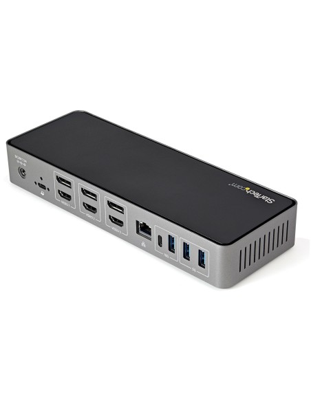 StarTech.com USB-C e USB-A Dock - Docking station universale triplo monitor DisplayPort e HDMI 4K 60Hz - 85W Power Delivery,